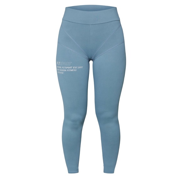 PRETTYLITTLETHING Steel Blue Stitch Detail Gym Leggings - Picture 5 of 6